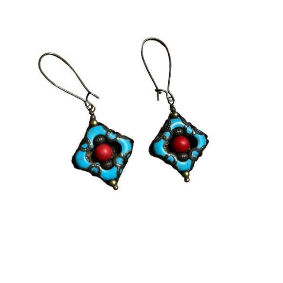 Fashion Jewelry Jewelry - ✨3/$15 Bronze Turquoise Fashion Earrings